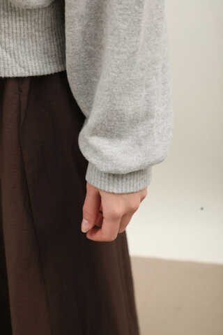 Fiyonklu Triko Hırka Gri - 6