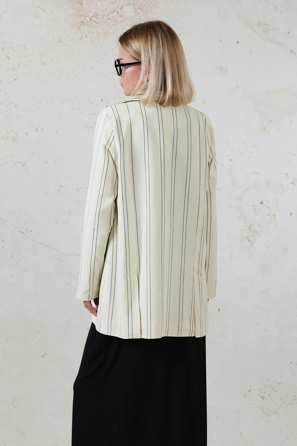 Fleto Cepli Keten Ceket Siyah - 11