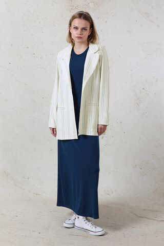 Fleto Cepli Keten Ceket Yeşil - 2