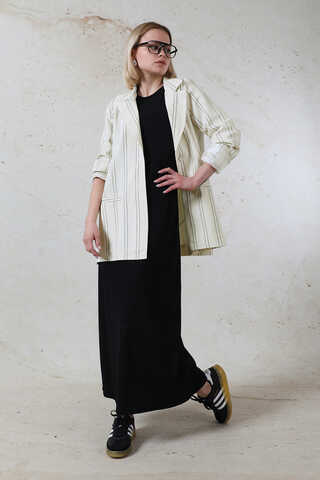 Fleto Pocket Linen Jacket Black - 3