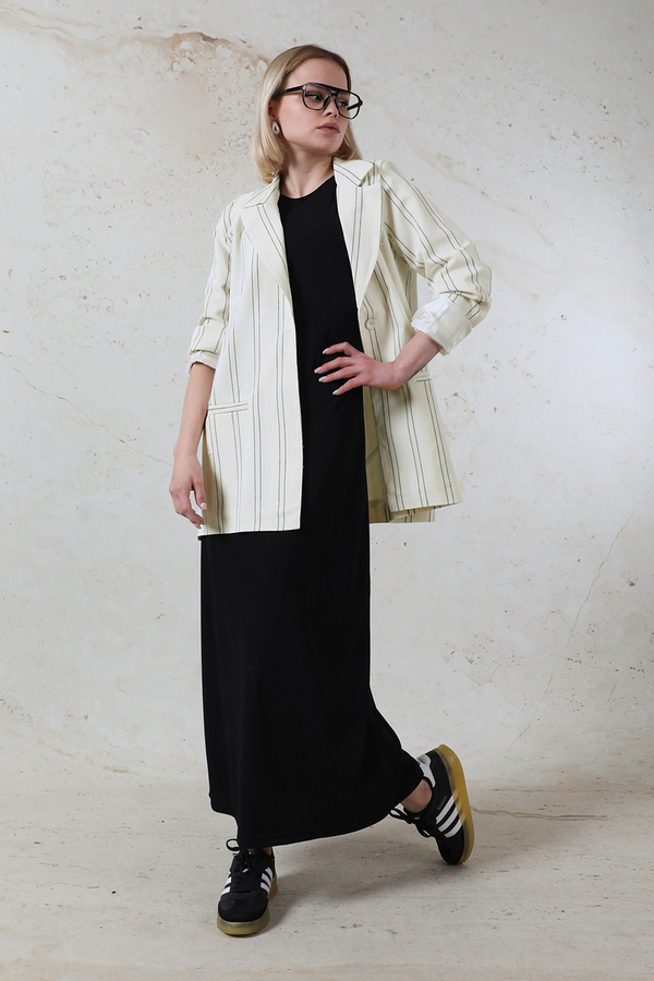 Fleto Pocket Linen Jacket Black - 3