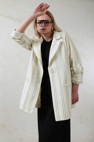 Fleto Pocket Linen Jacket Black - 4