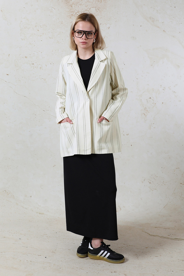 Fleto Pocket Linen Jacket Black - 6