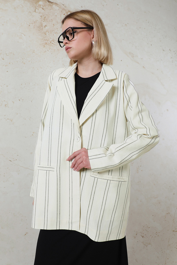 Fleto Pocket Linen Jacket Black - 9