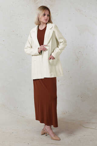 Fleto Pocket Linen Jacket Brown - 2