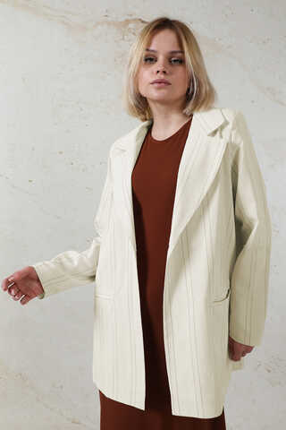 Fleto Pocket Linen Jacket Brown - 4