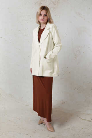 Fleto Pocket Linen Jacket Brown - 6