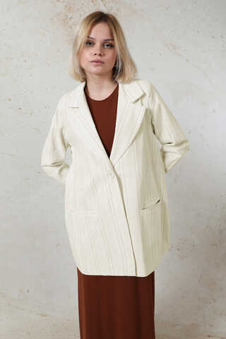 Fleto Pocket Linen Jacket Brown - 7