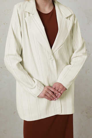 Fleto Pocket Linen Jacket Brown - 8