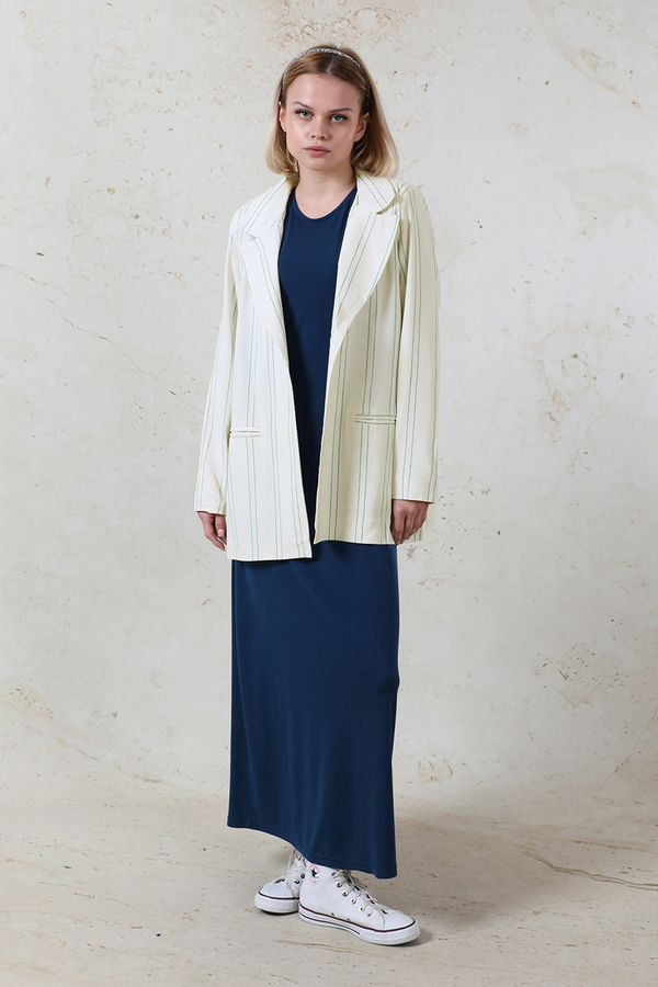 Fleto Pocket Linen Jacket Green - 2