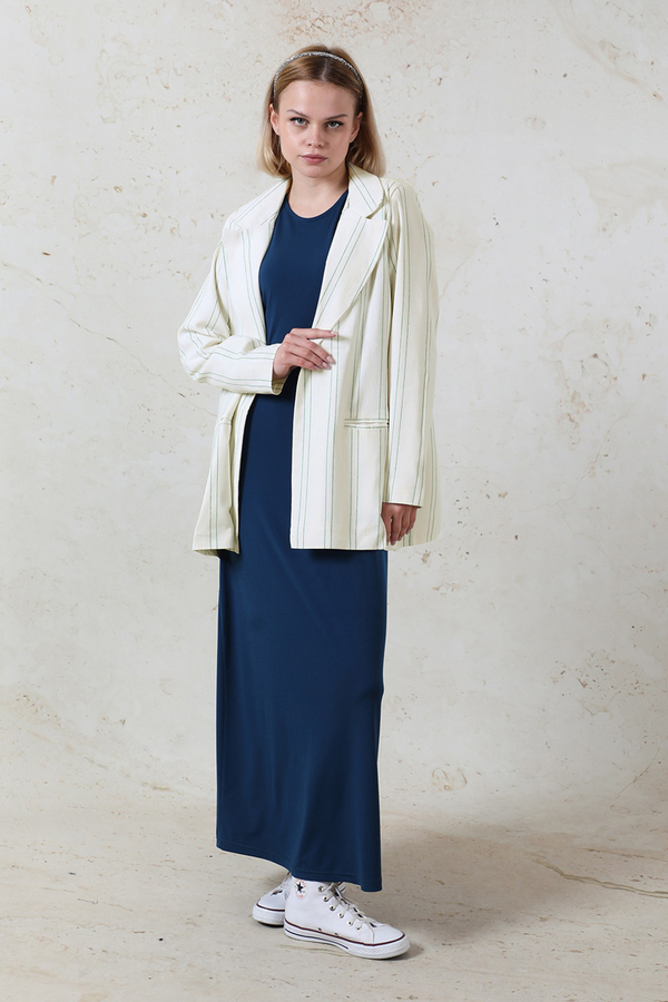 Fleto Pocket Linen Jacket Green - 4