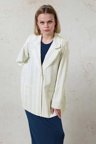 Fleto Pocket Linen Jacket Green - 6