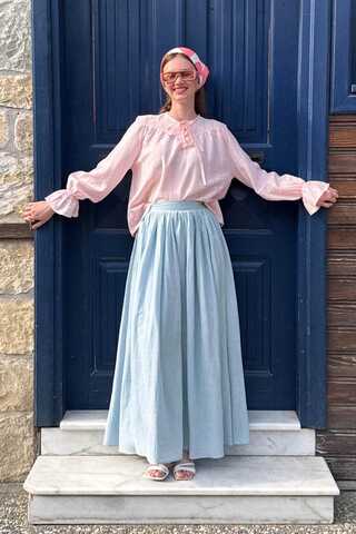 Flora Skirt Baby Blue - 4