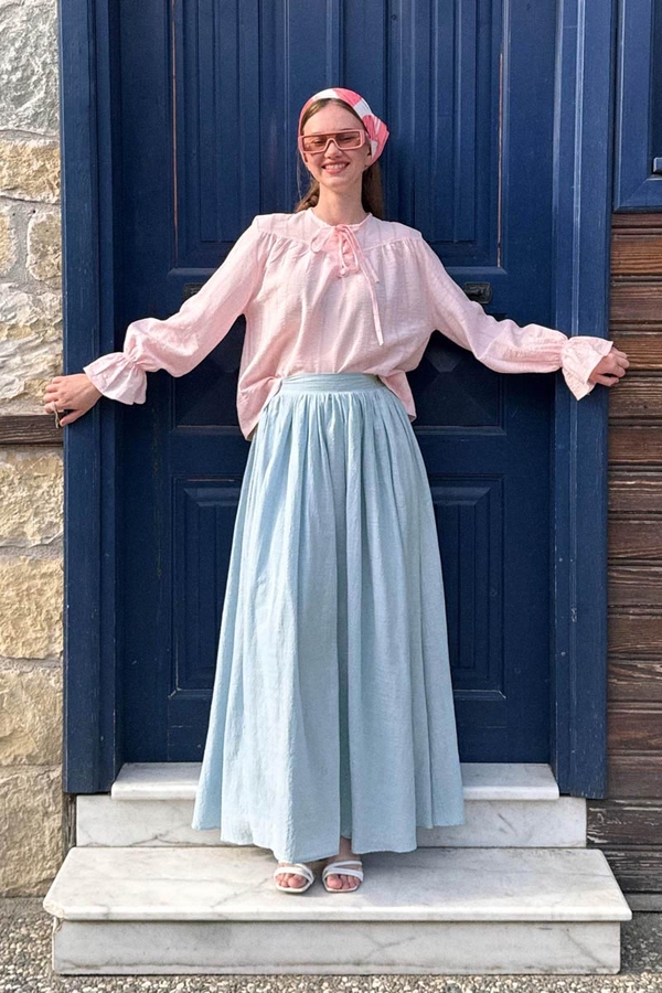 Flora Skirt Baby Blue - 4