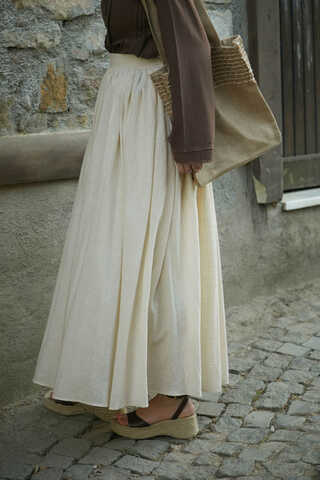 Flora Skirt Ecru - 4