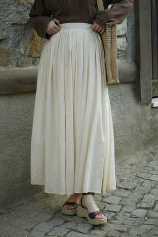 Flora Skirt Ecru - 1