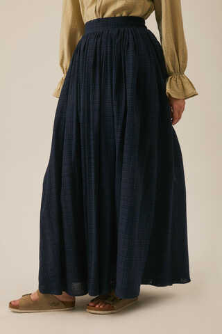 Flora Skirt Navy Blue - 1