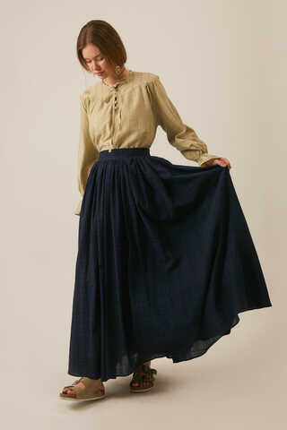 Flora Skirt Navy Blue - 5