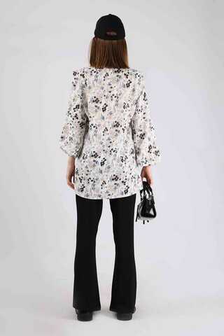 Floral Shirt Flared Set Black - 5