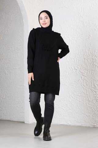 Floral Sweater Black - 1