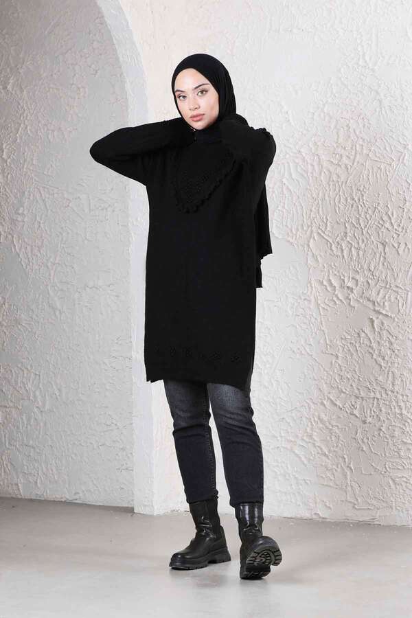 Floral Sweater Black - 3