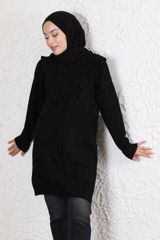 Floral Sweater Black - 4