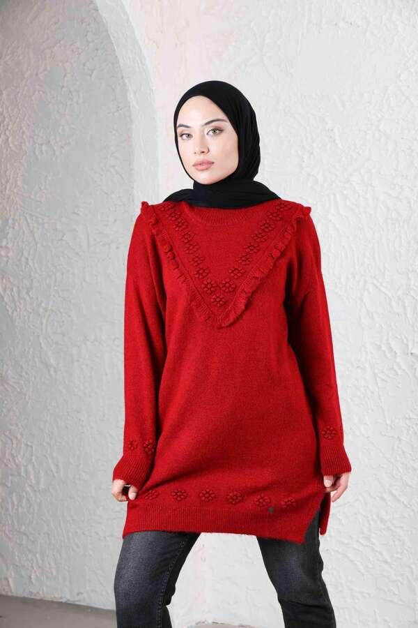 Floral Sweater Red - 4