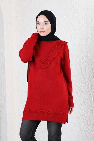 Floral Sweater Red - 1