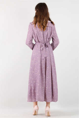 Volan Collar Dress Lilac - 4