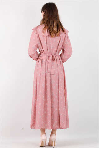 Volan Collar Dress powder pink - 3