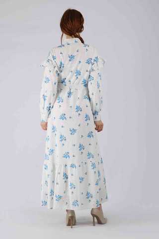 Floral Brode Dress Blue - 5