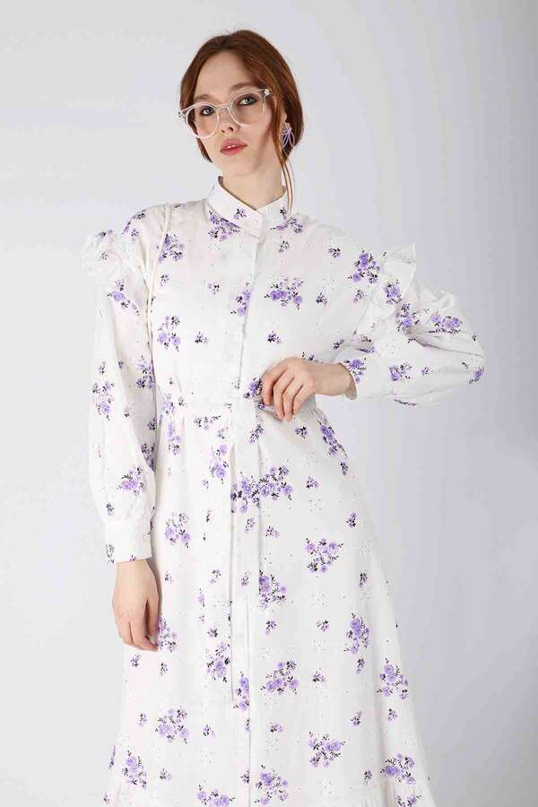 Floral Brode Dress Lilac - 2