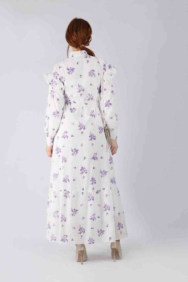 Floral Brode Dress Lilac - 5