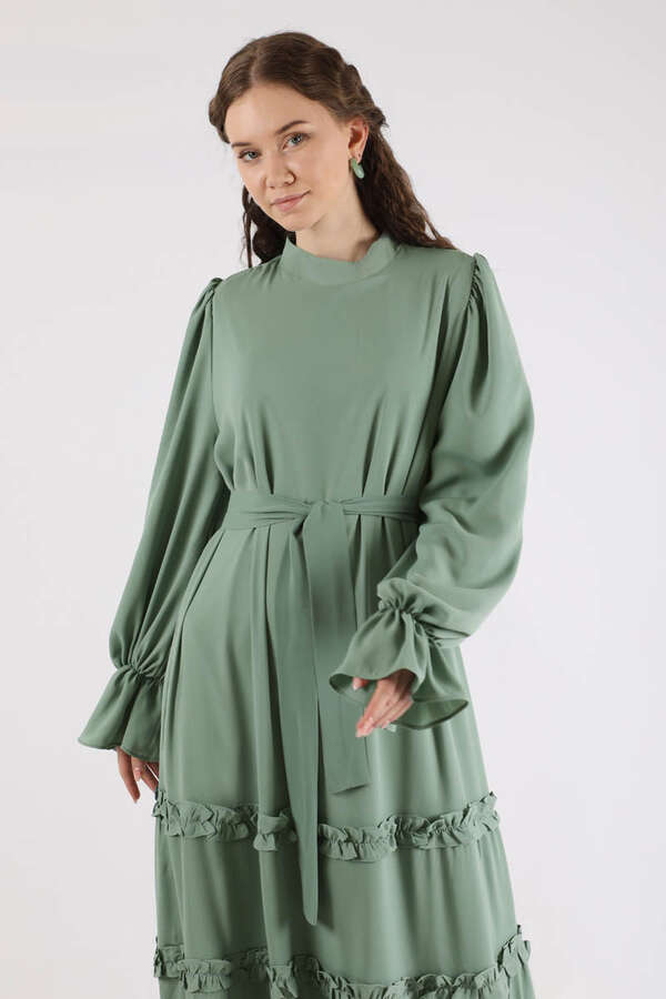 Flowy Frilly Dress Mint - 2