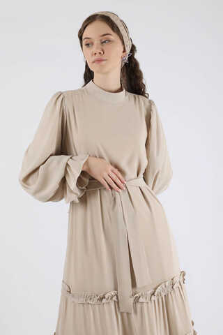 Flowy Frilly Dress Stone - 2