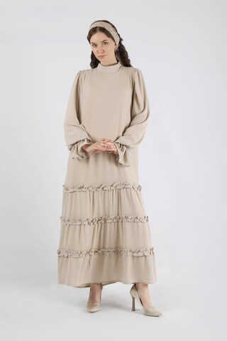 Flowy Frilly Dress Stone - 3