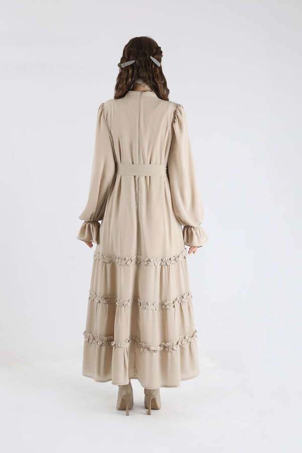 Flowy Frilly Dress Stone - 5