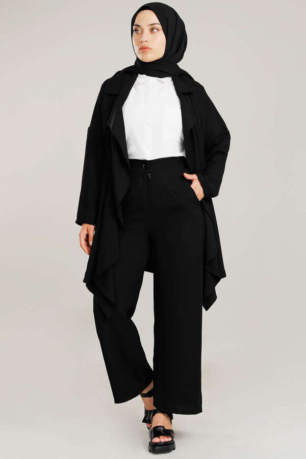 Flowy Jacket Suit Black - 4