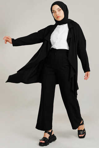 Flowy Jacket Suit Black - 1