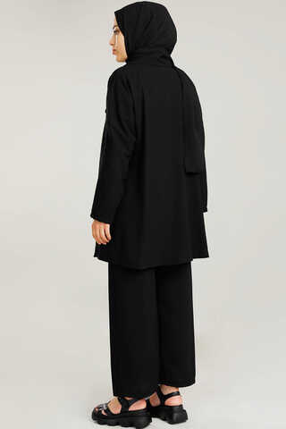 Flowy Jacket Suit Black - 3