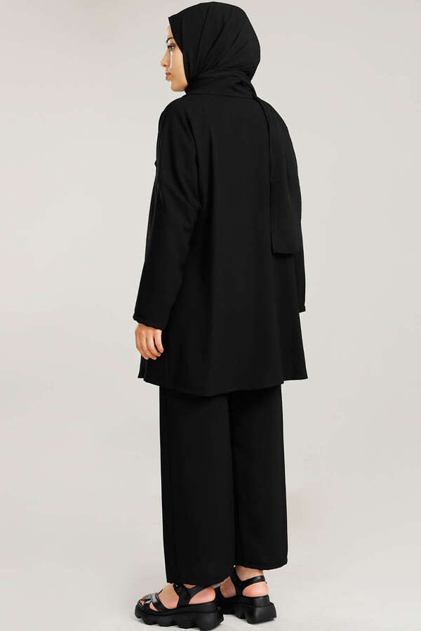 Flowy Jacket Suit Black - 3