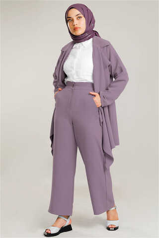Flowy Jacket Suit Lilac - 1