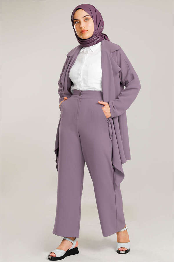 Flowy Jacket Suit Lilac - 1