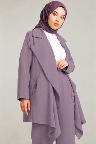 Flowy Jacket Suit Lilac - 2