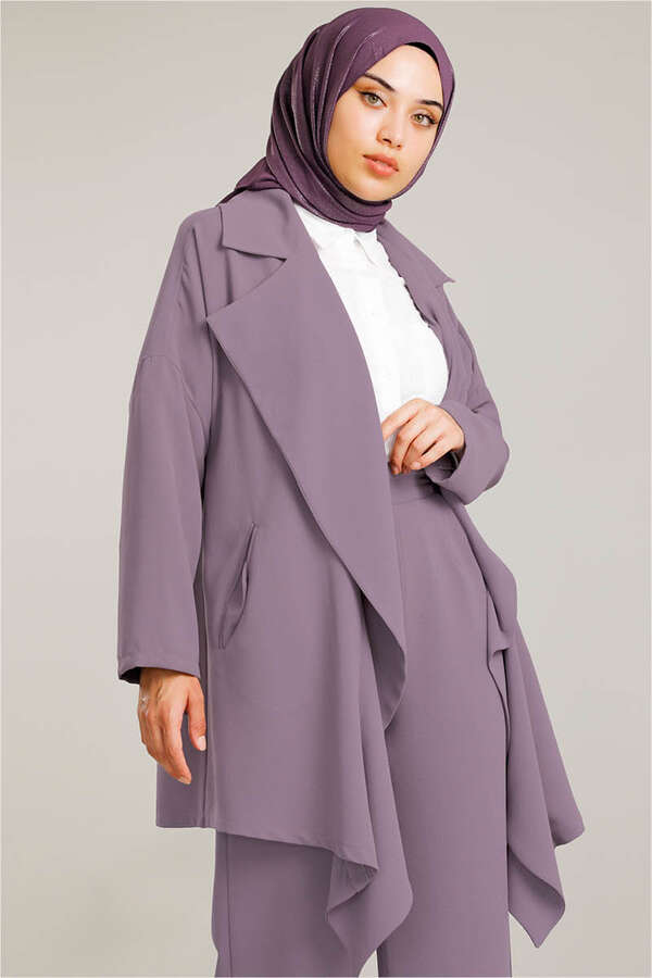 Flowy Jacket Suit Lilac - 2