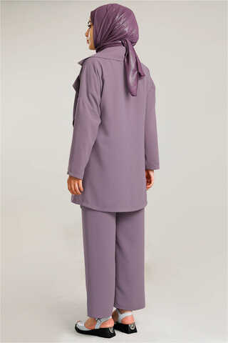 Flowy Jacket Suit Lilac - 3