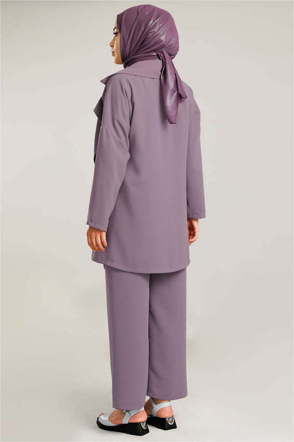 Flowy Jacket Suit Lilac - 3