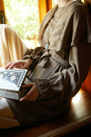 Frill Detailed Lace Tunic Earth Tone - 2