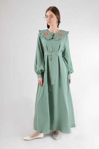 Frilly Baby Collar Dress Mınt - 1