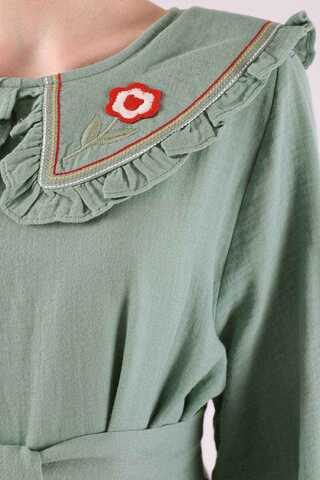 Frilly Baby Collar Dress Mınt - 3